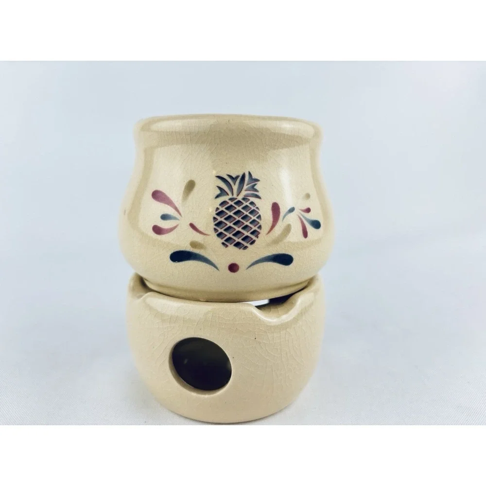CBK Ltd 1987 Stoneware Simmering Potpourri Keeper Taiwan -‎ Pineapple Vintage